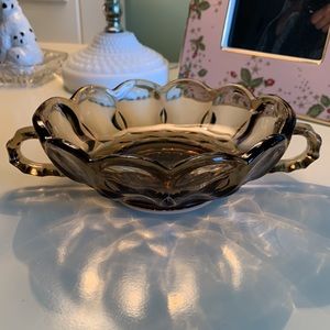 Anchor Hocking Olive Green Vintage Dish